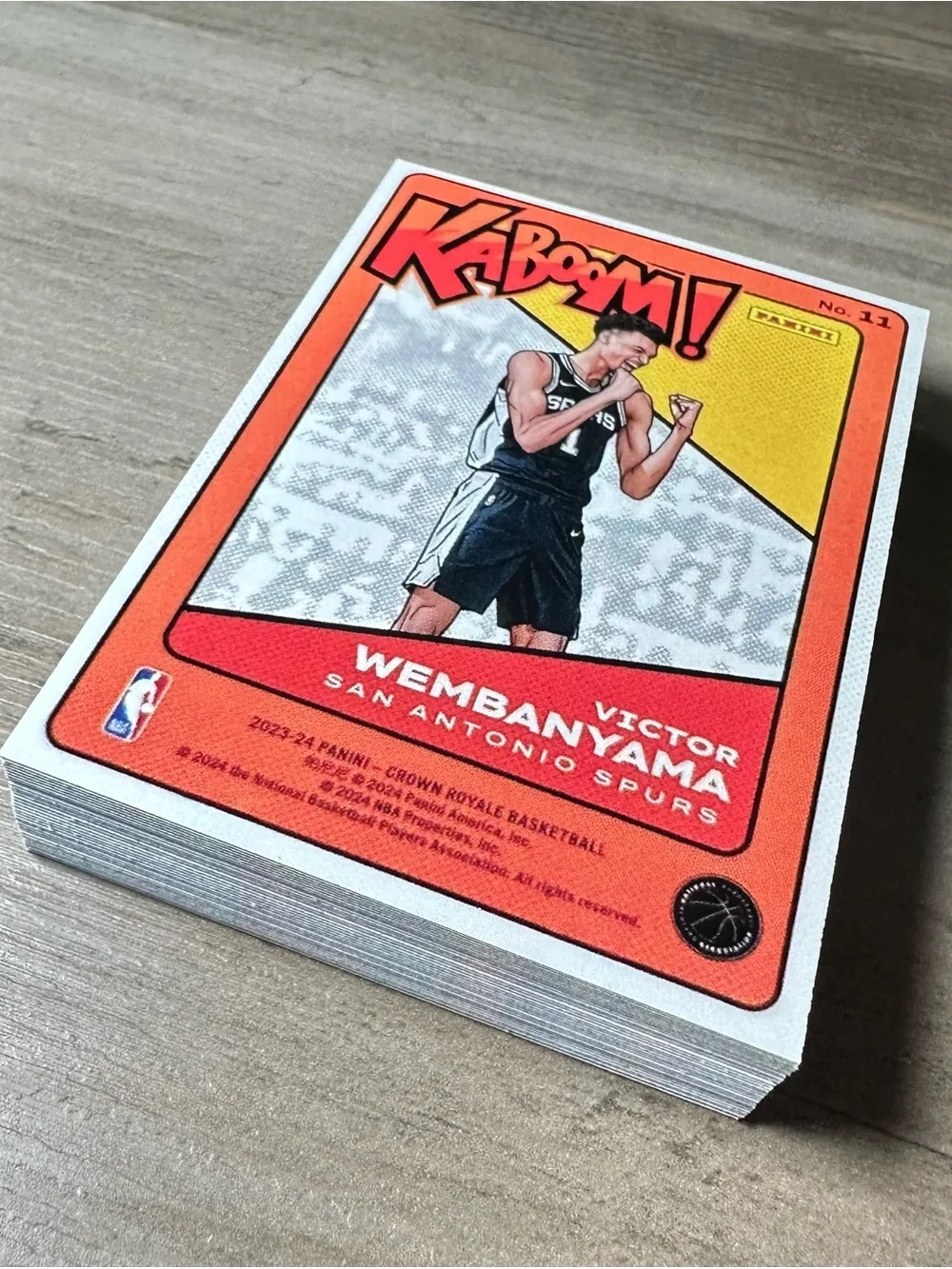 Victor Wembanyama Lot of (25) Rookie Panini Kaboom #11 Novelty Basketball Cards.