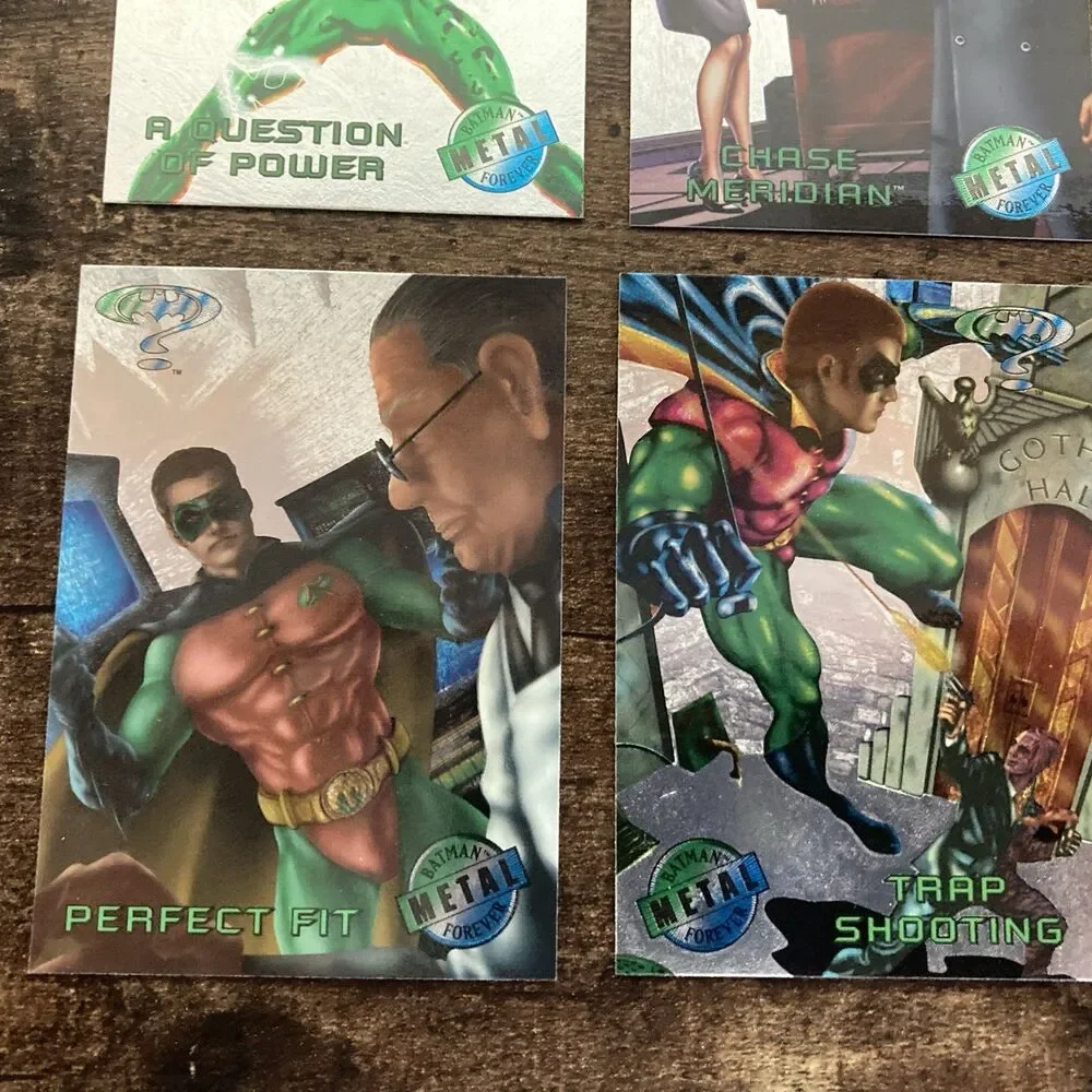 1995 Fleer Batman Forever Metal Insert Card Movie Preview Lot of 10 Collector