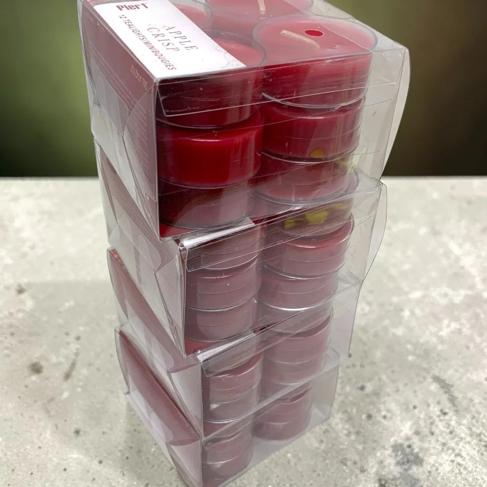 Lot 48 x Original Vintage Pier 1 Imports Apple Crisp Tealight Candles New Boxed
