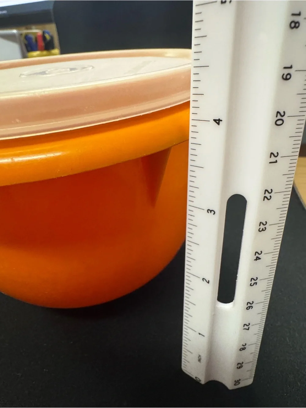 Tupperware orange storage