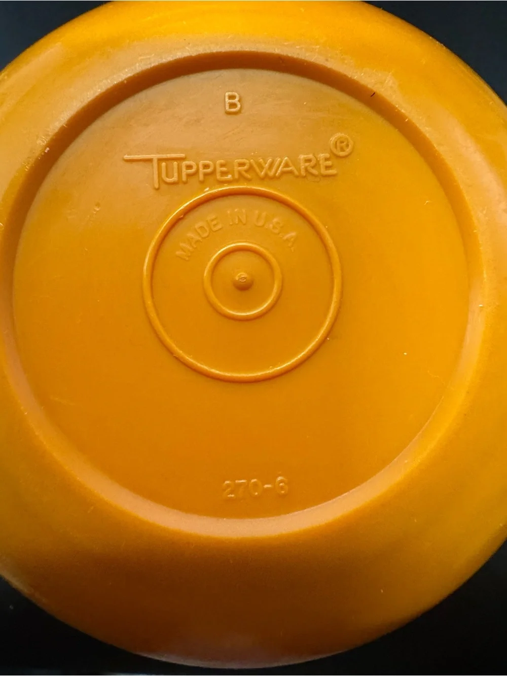 Tupperware orange storage