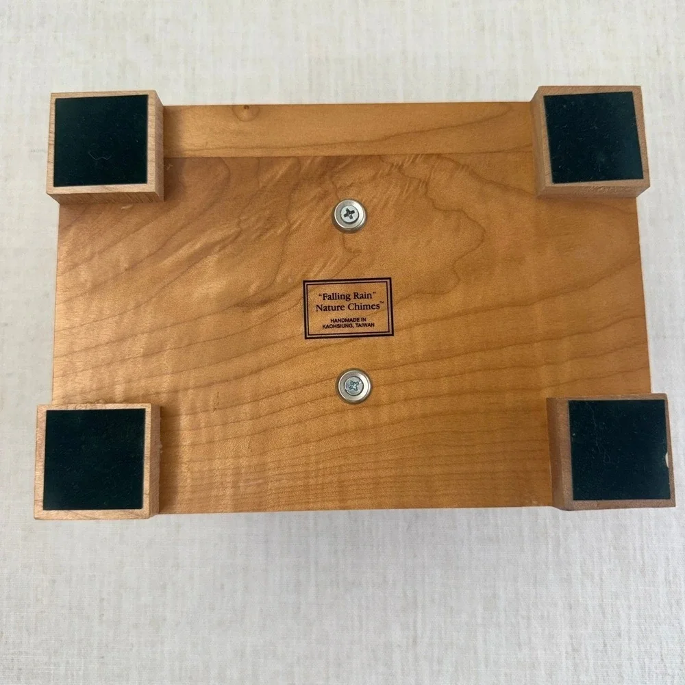 Vintage Falling Rain Nature Chimes Handmade Taiwan Meditation Zen Sound Box