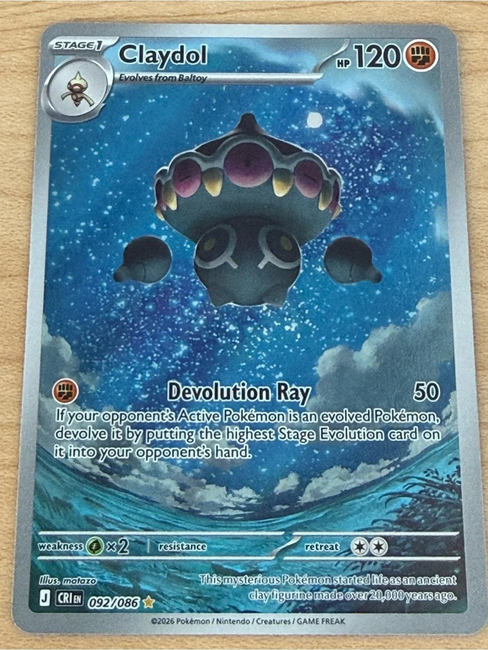 Claydol 092/086 chaos rising