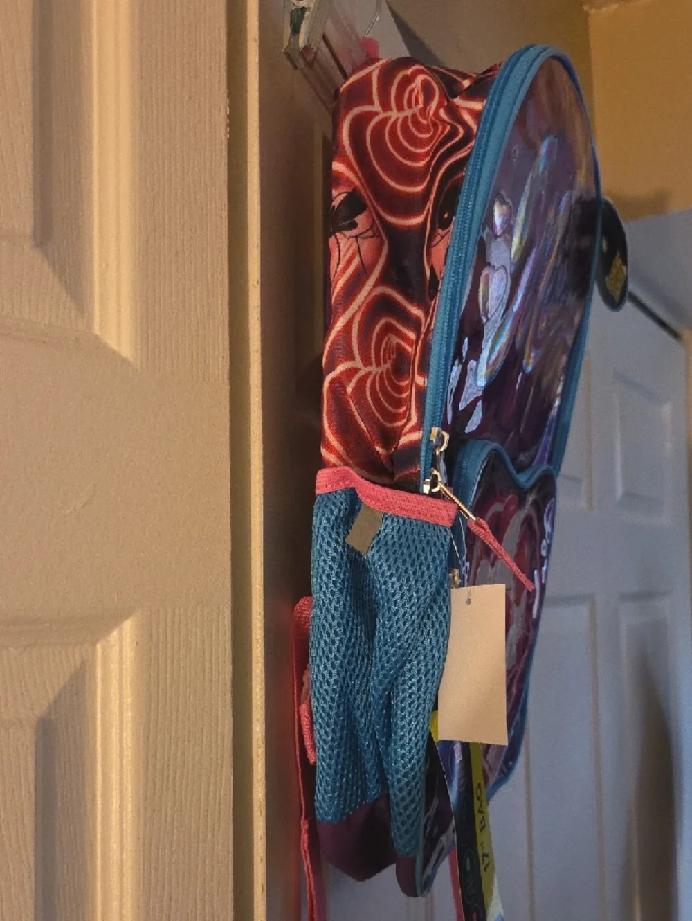 Disney Purple and Pink Minnie Mouse Heart Backpack with Blue Accents