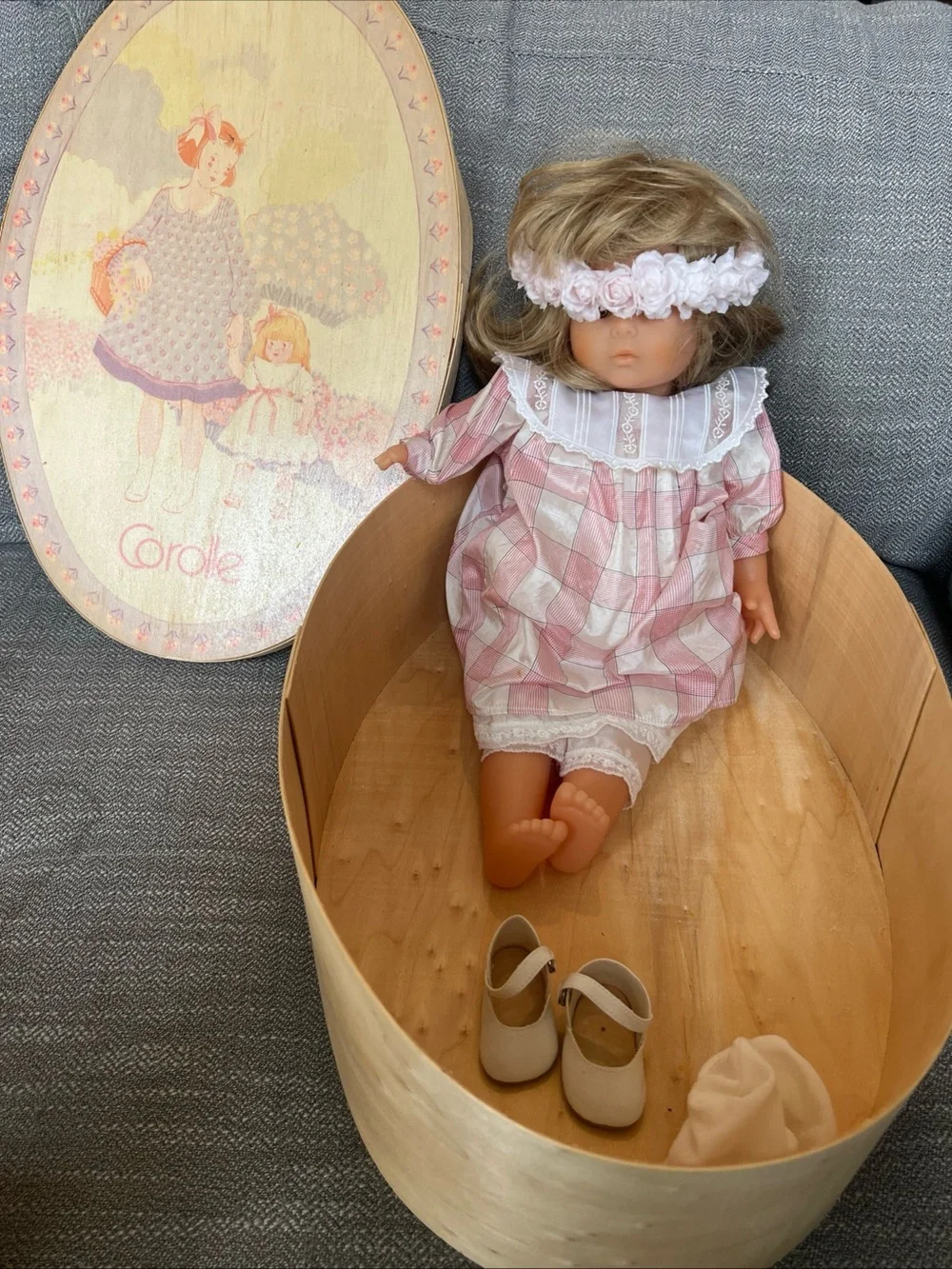 VINTAGE Corolle limited edition doll Made in France signed Refabert 1987 W/ Box