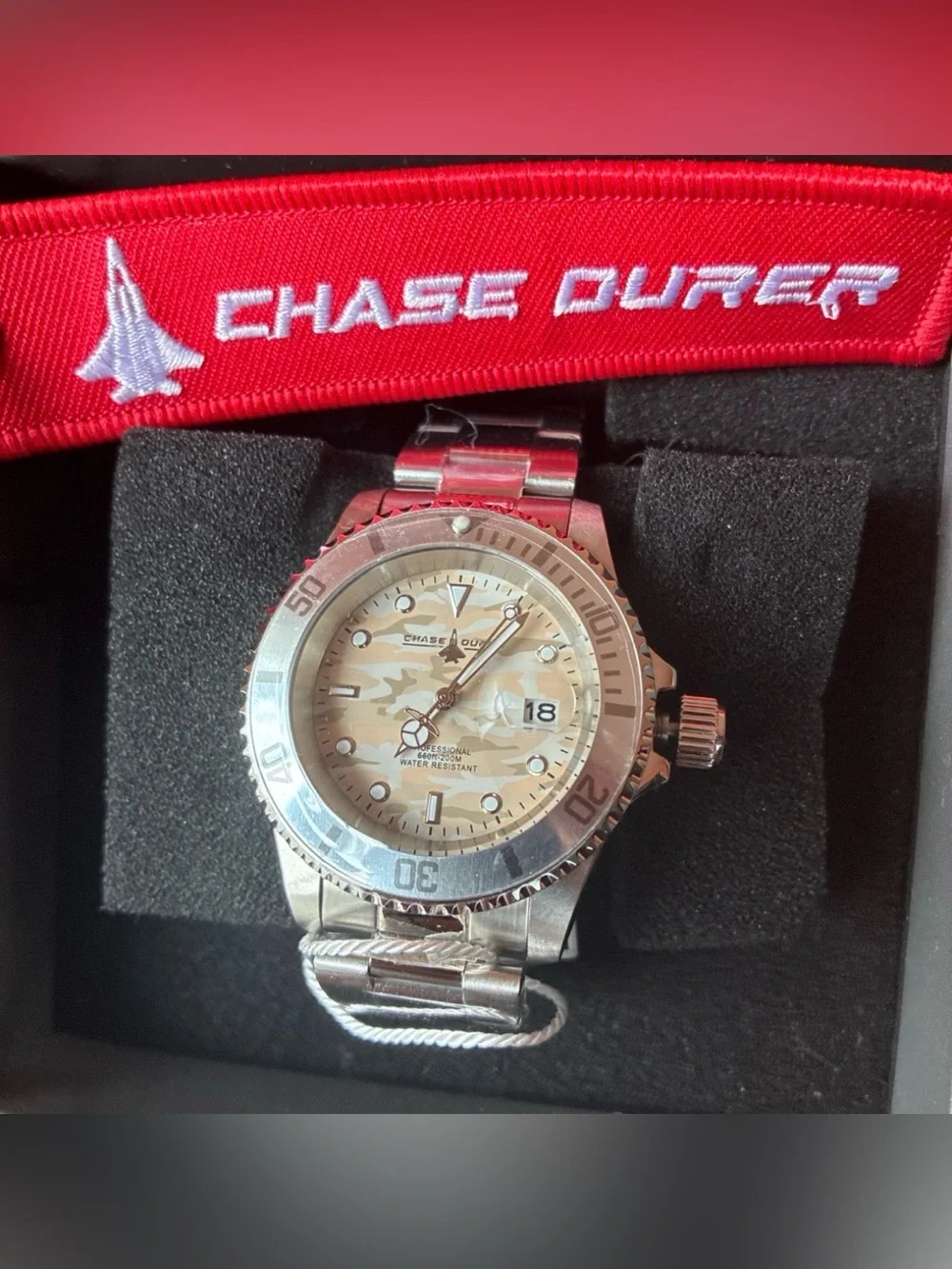 Invicta / Chase Durer Men's Watch | Stainless Steel Beige Camo Dive Watch