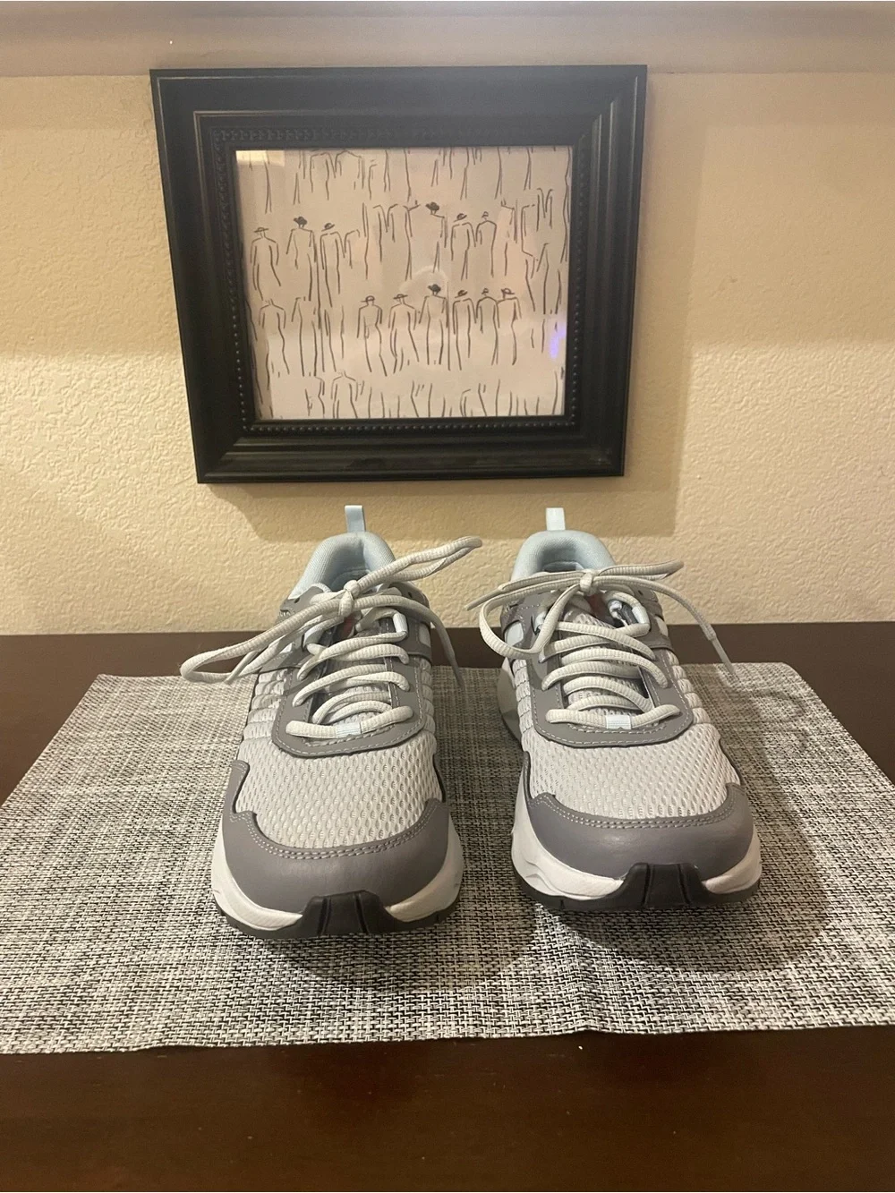 Columbia Light Gray and Light Blue Women's Athletic Sneakers