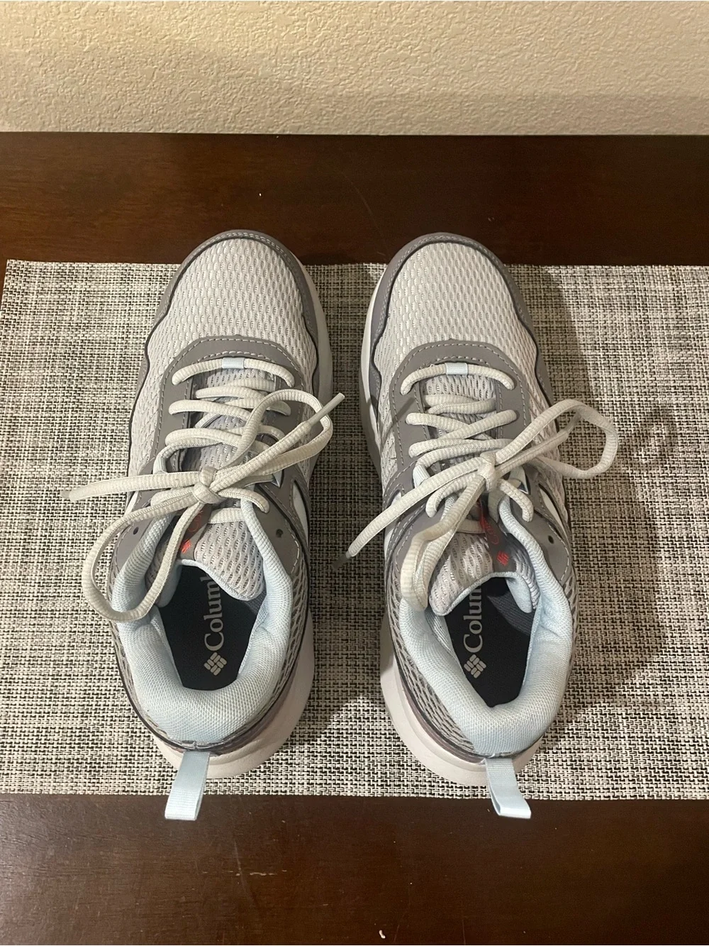Columbia Light Gray and Light Blue Women's Athletic Sneakers