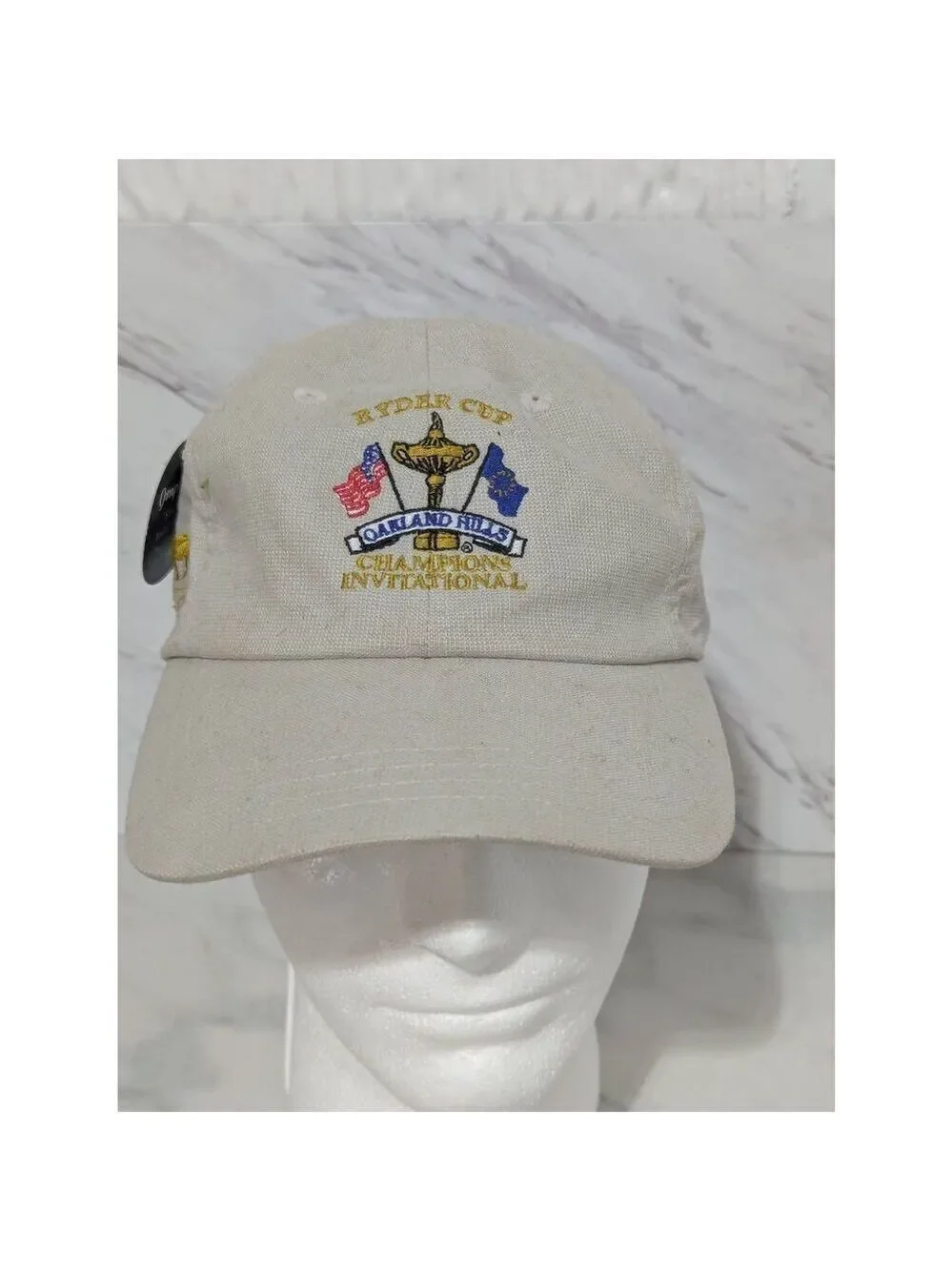 Imperial Vintage Men's Cream Ryder Cup 2004 Oakland Hills Hook & Loop Golf Hat N