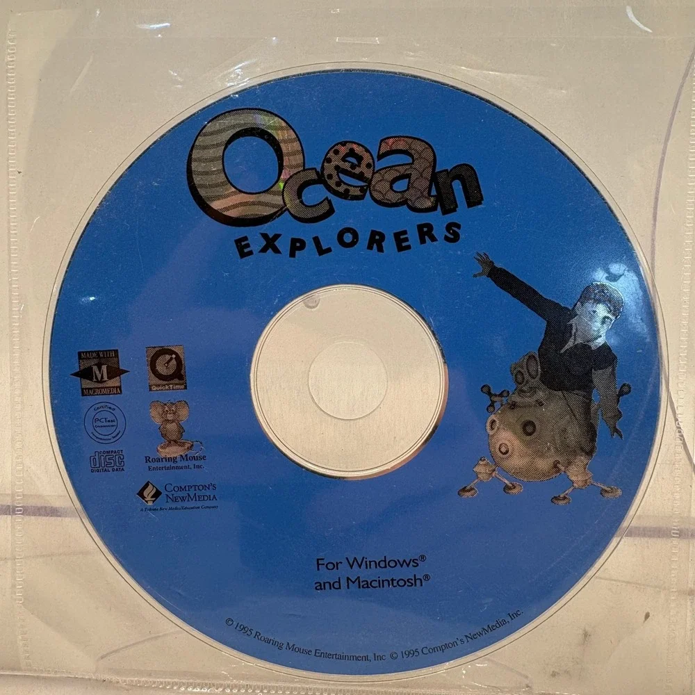 Ocean Explorers PC Mac CD-ROM 1995 Roaring Mouse Compton's NewMedia Vintage Game