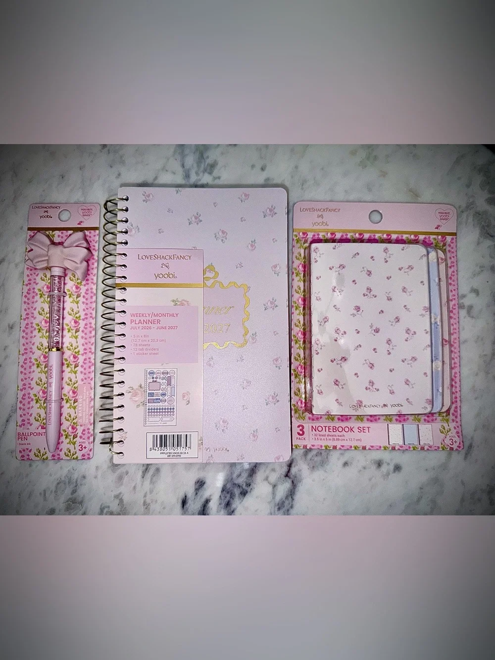 LoveShackFancy x Target Yoobi Planner Notebook Pen Bundle