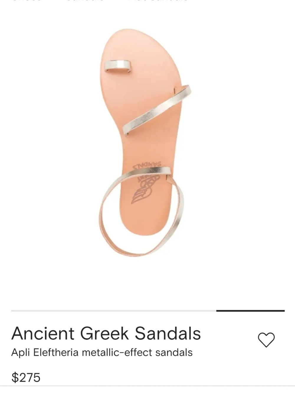 Ancient Greek Sandals Apli Eleftheria metallic-effect leather sandals size 6.5