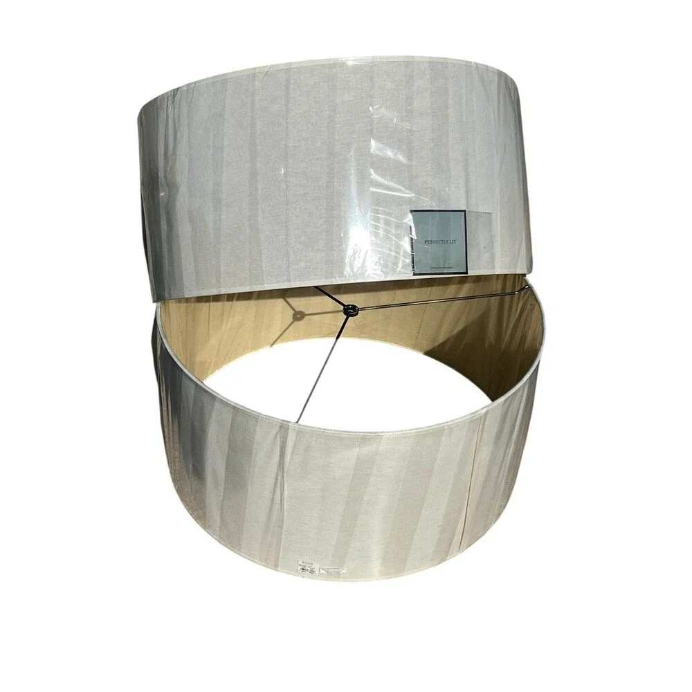 Restoration Hardware Off White French Drum Large Round Lamp Shade 6860-0141