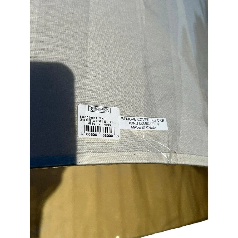 Restoration Hardware Off White French Drum Large Round Lamp Shade 6860-0141