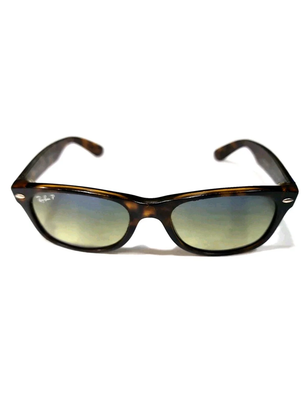 Ray Ban RB2132 894/76 New Wayfarer Tortoise Green Polarized Sunglasses 52-18 145
