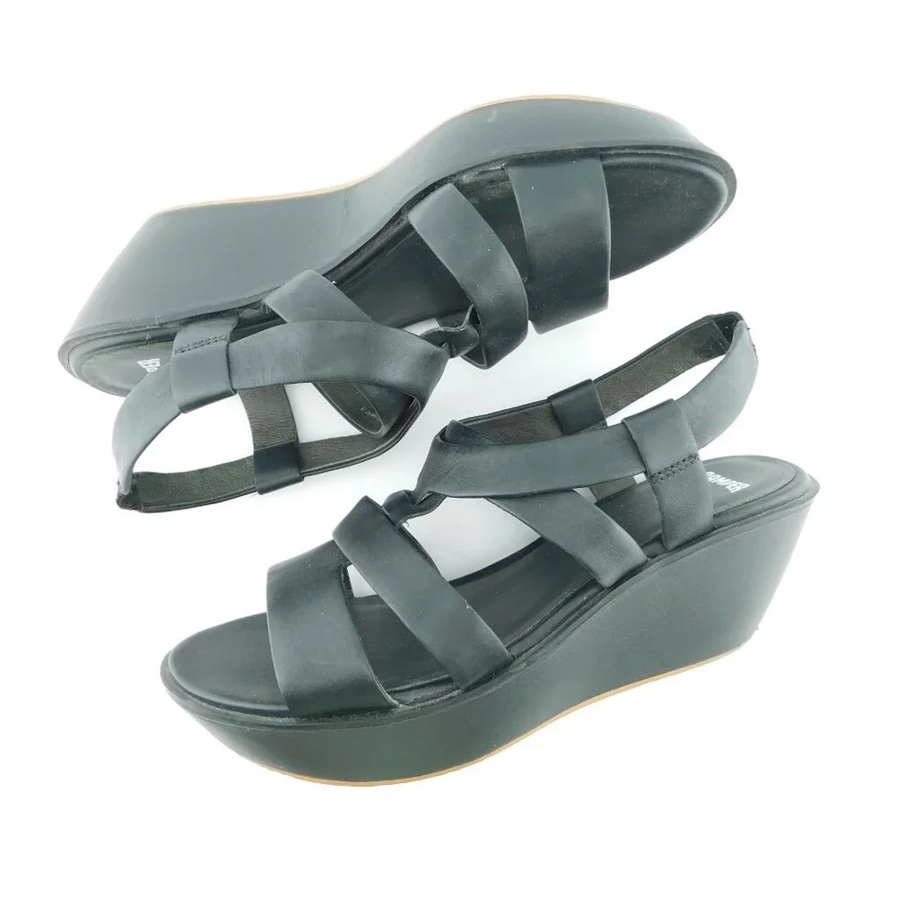 Camper black leather