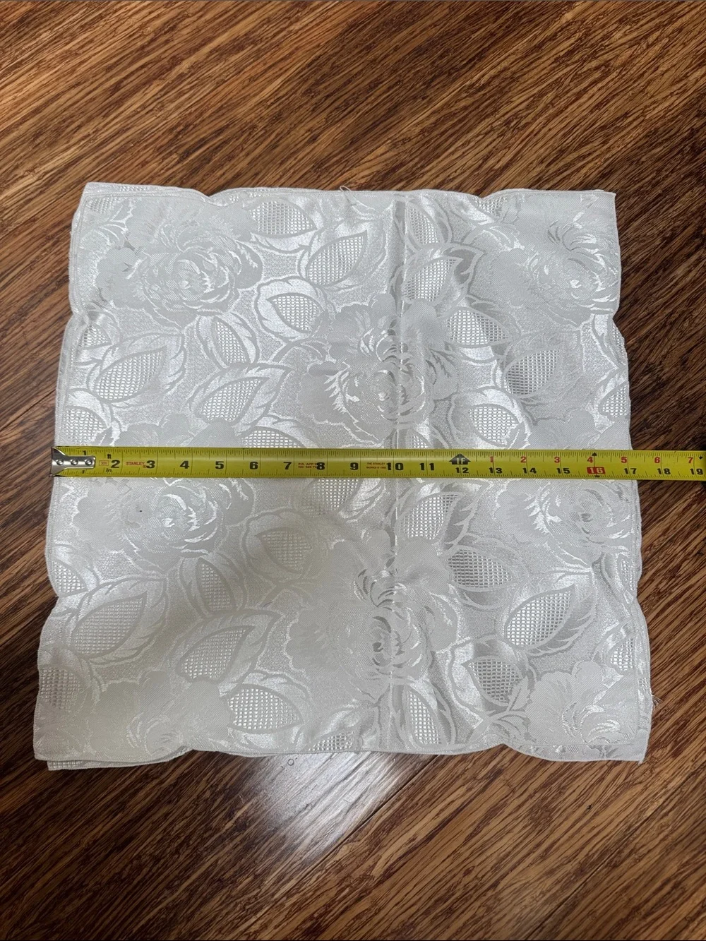 Vintage white satin