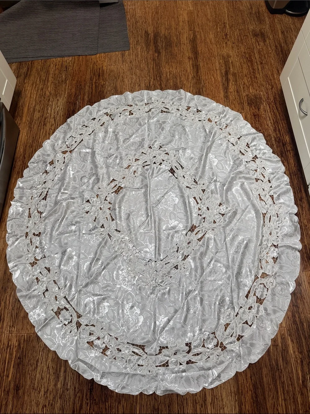 Vintage white satin