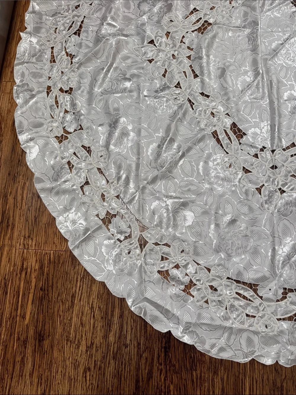 Vintage white satin