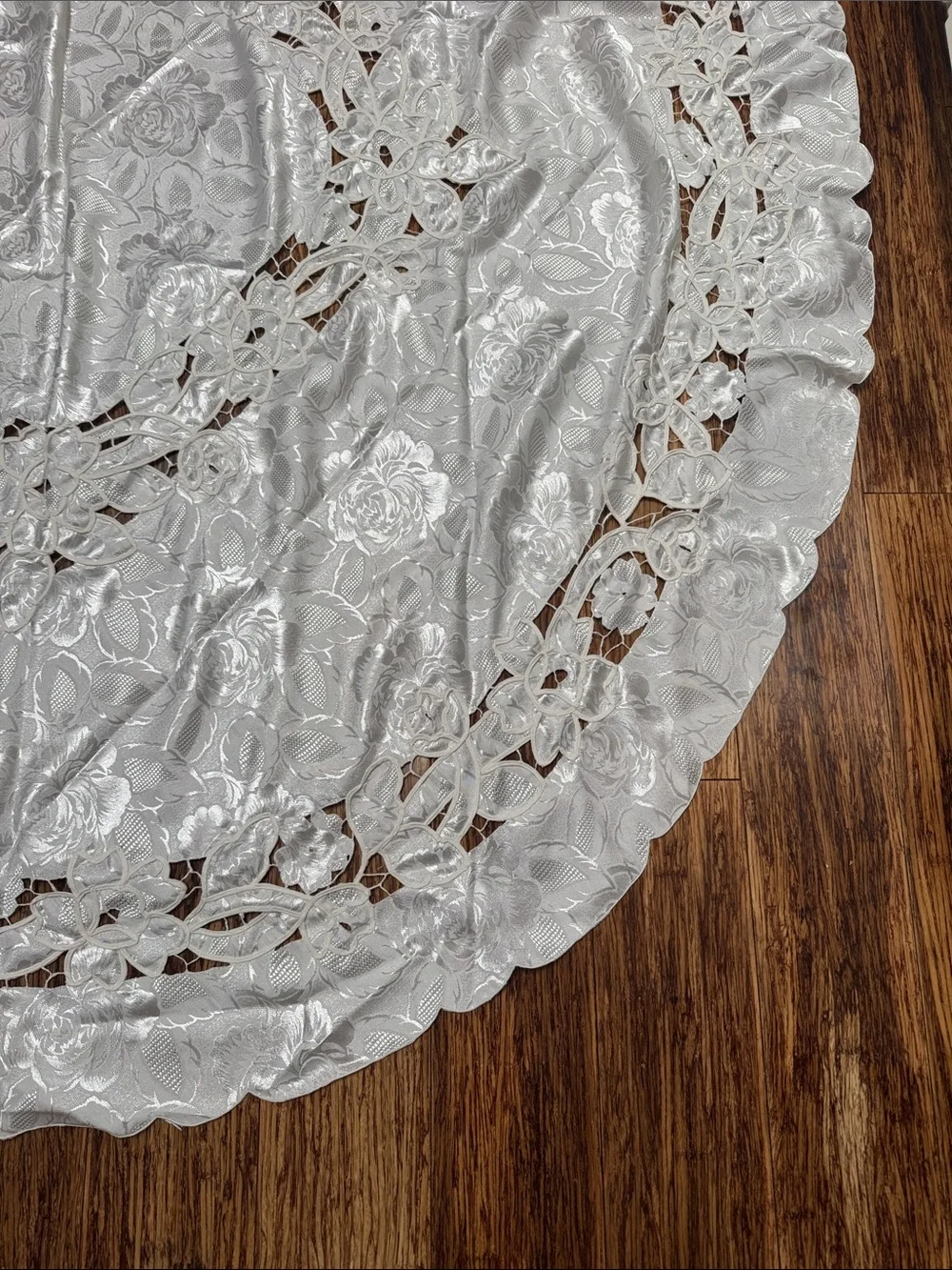 Vintage white satin