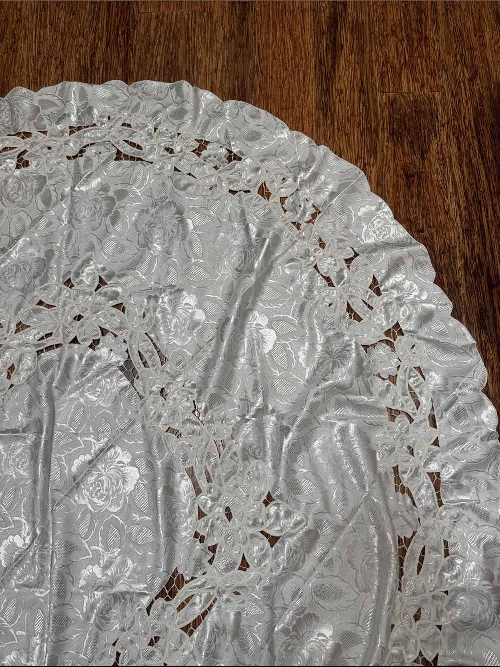 Vintage white satin