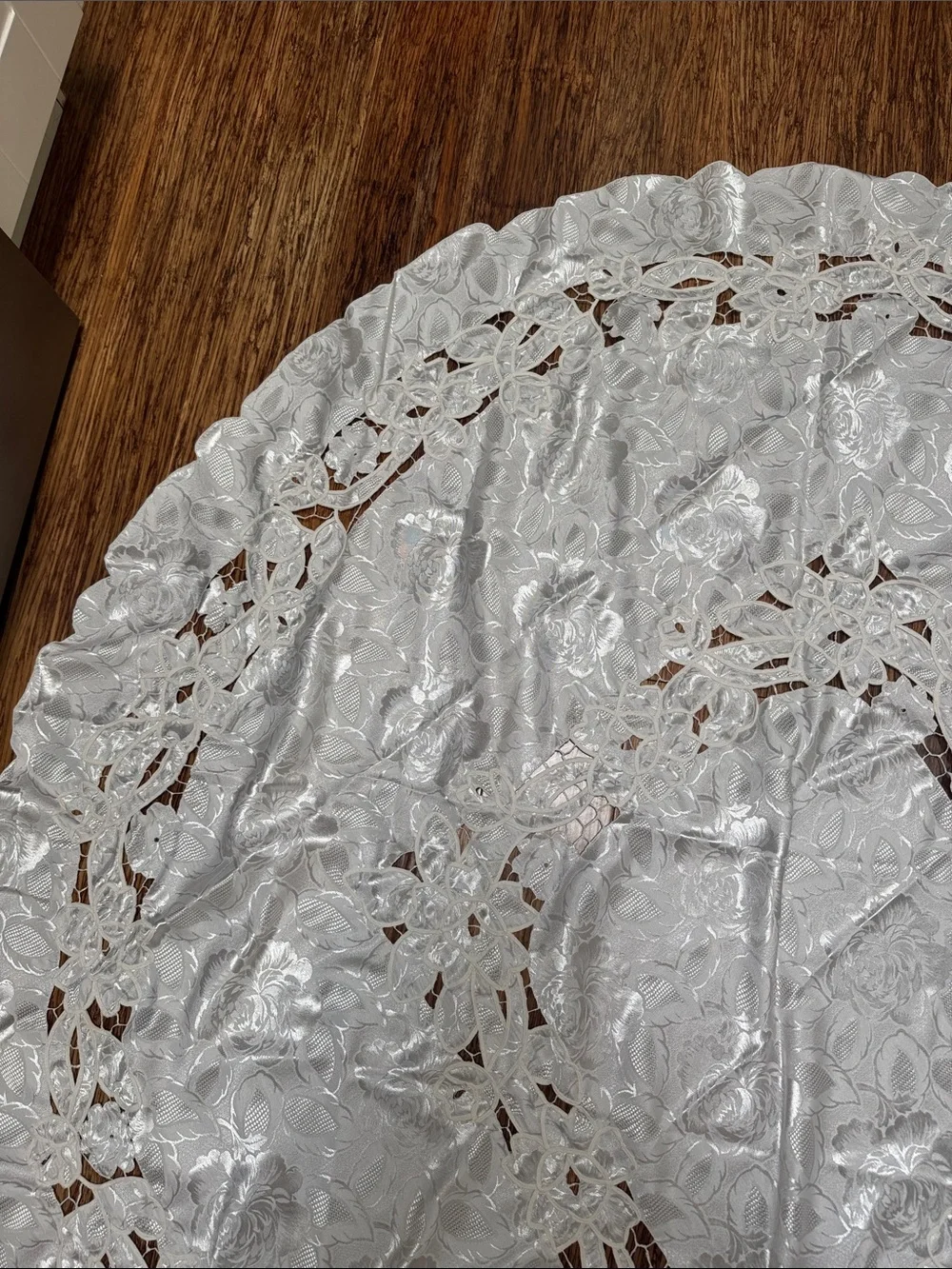 Vintage white satin