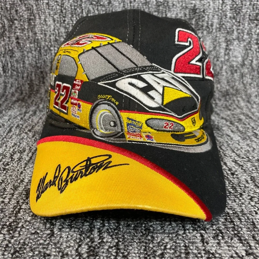 Vintage Ward Burton Hat Snapback CAT Caterpillar Racing 22 NASCAR Dodge Cap