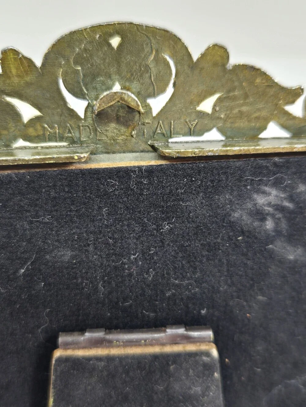 Vtg Italian Ornate Metal Photo Frame