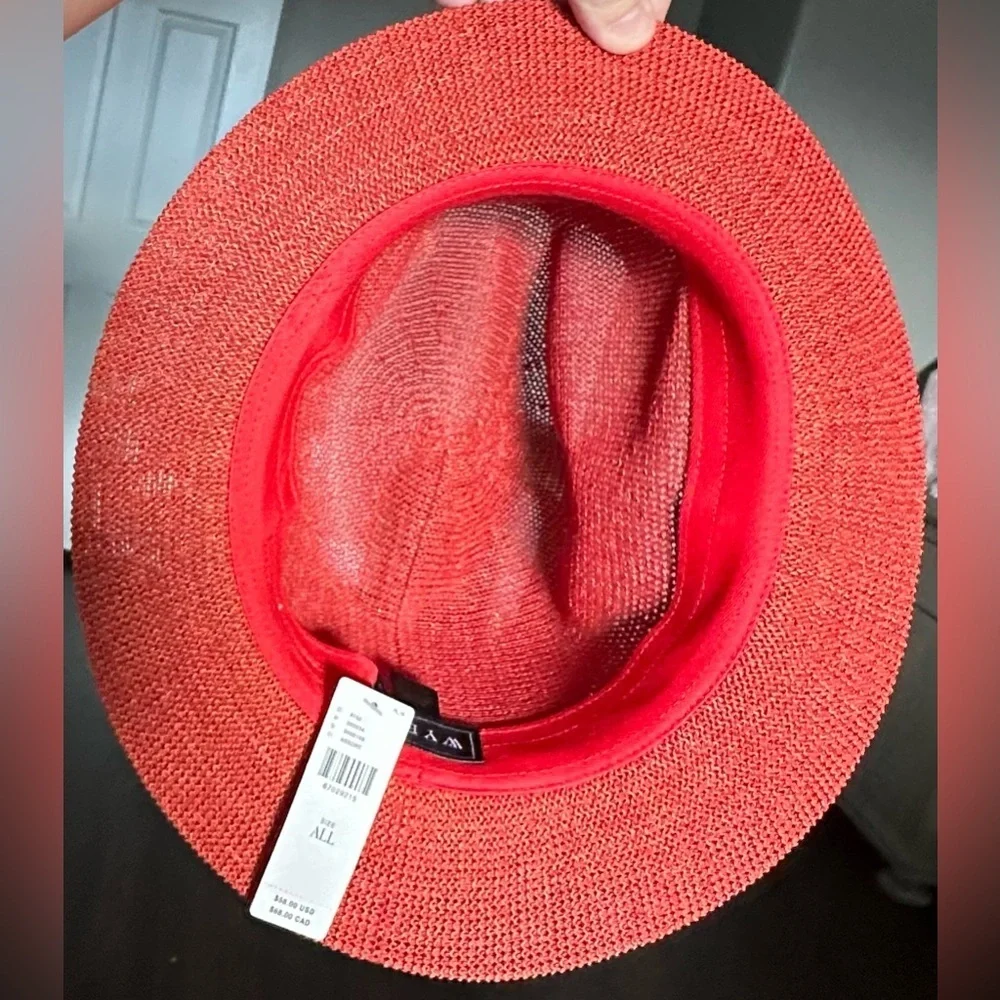 ‼️RARE‼️🎸ANTHROPOLOGIE🎸🔥NWT🔥Mesh Nubby Fedora in Burnt Orange