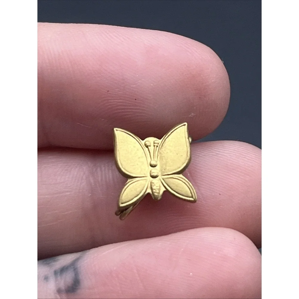 Butterfly Gold‎ Tone Tiny Lapel Hat Pin