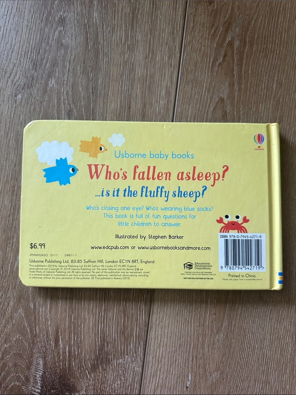 Usborne Who's Fallen Asleep? Board Book - Blue