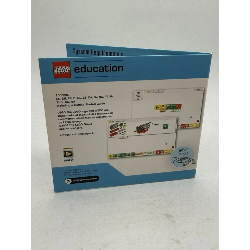2009 Lego Education WeDo Software V1.1 1.1 Computer CD ROM -