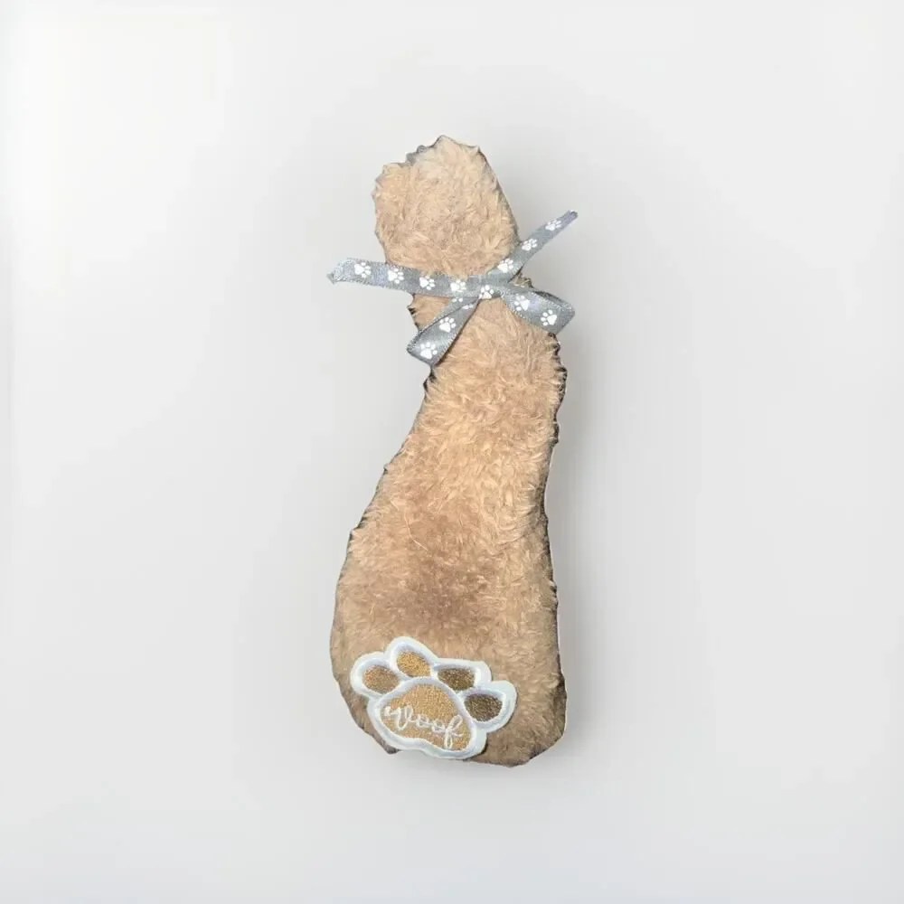 Gnome Dog Theme Gnome With Paw print Bow Soft Standing 15”