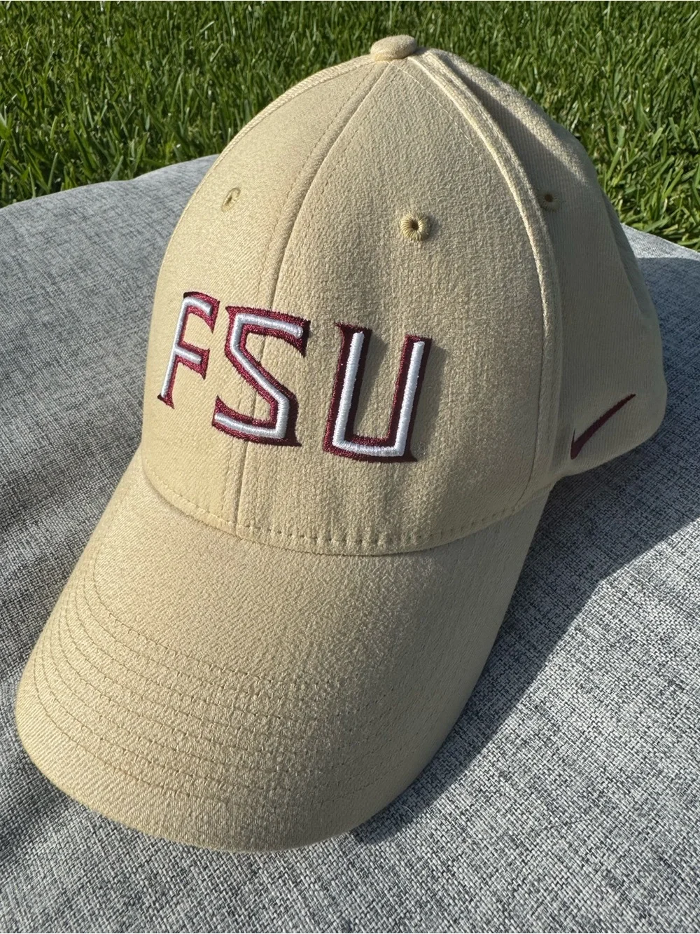 FSU FLORIDA STATE Embroidered Baseball Cap in Tan Nike