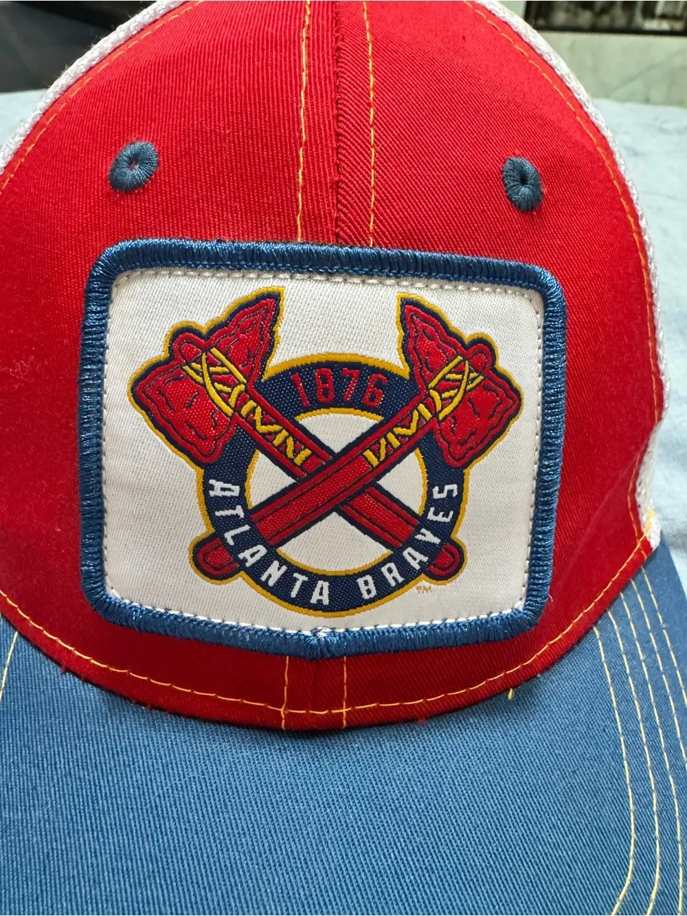 Atlanta Braves 1876 Throwback Trucker Hat - Chase Elliott x NAPA - Chop On Hat