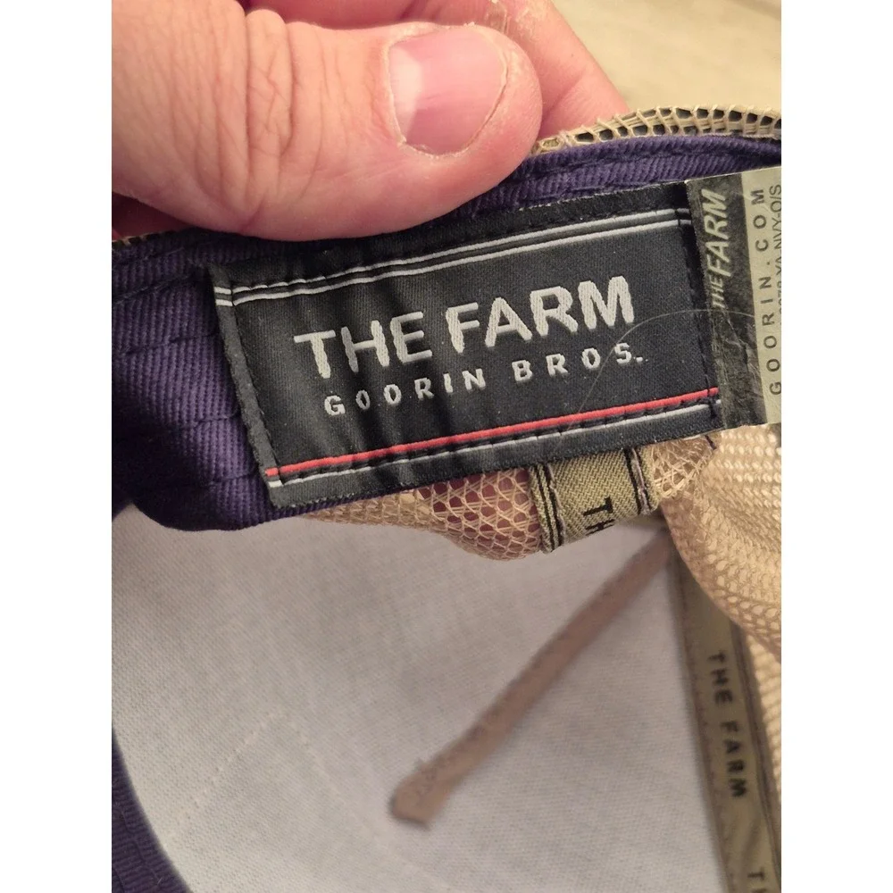 Goorin Bros The Farm Rooster Trucker‎ Hat Navy Burgundy Patch Snapback Cap