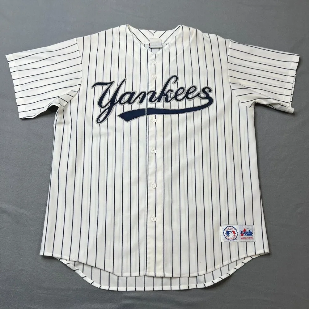 Vintage Majestic Genuine Merchandise New York Yankees Jersey Men's L White MLB