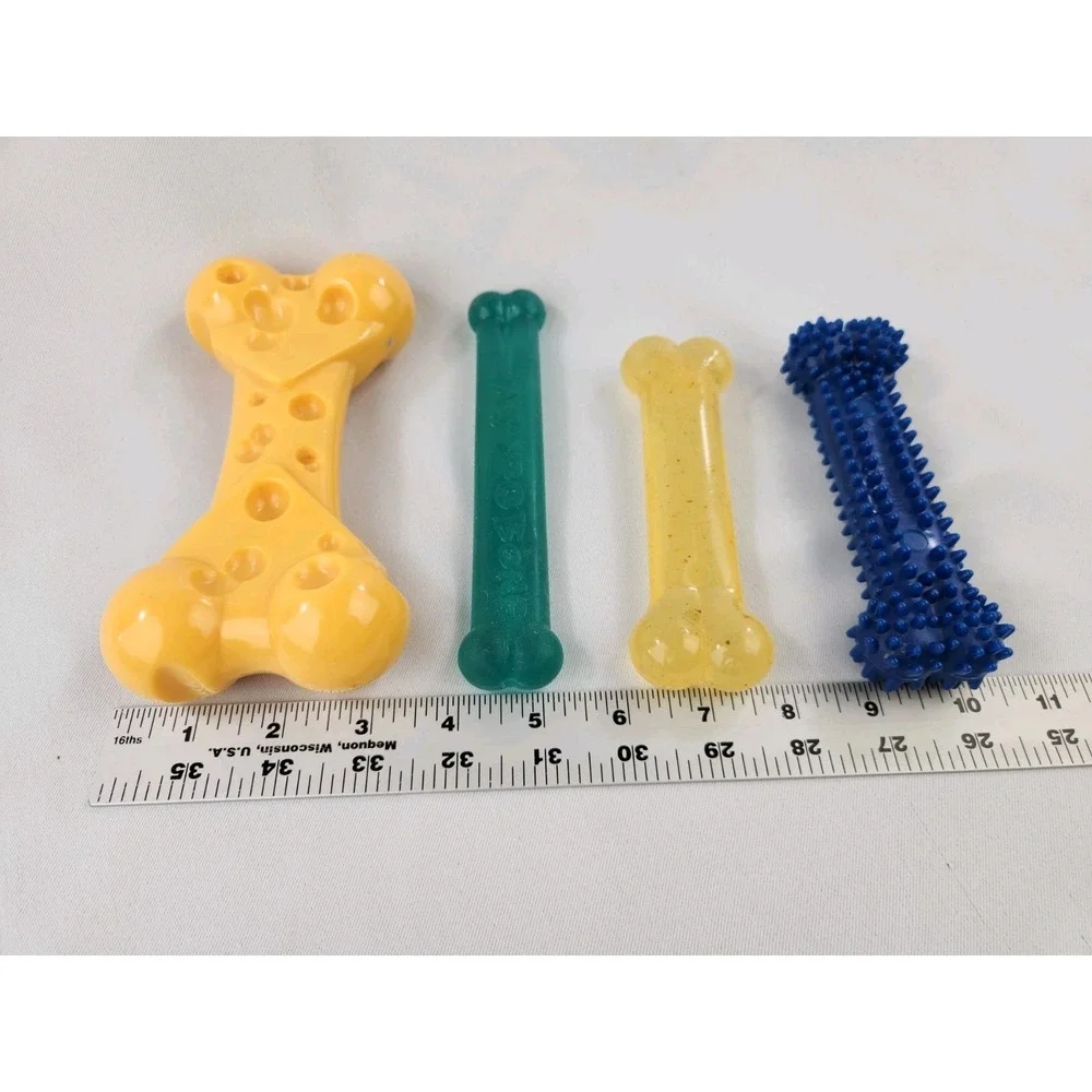 Lot Of Nylabones XL Dura Chew Power  Cheese Bone Dog Toys Flexi Chewer Big Large