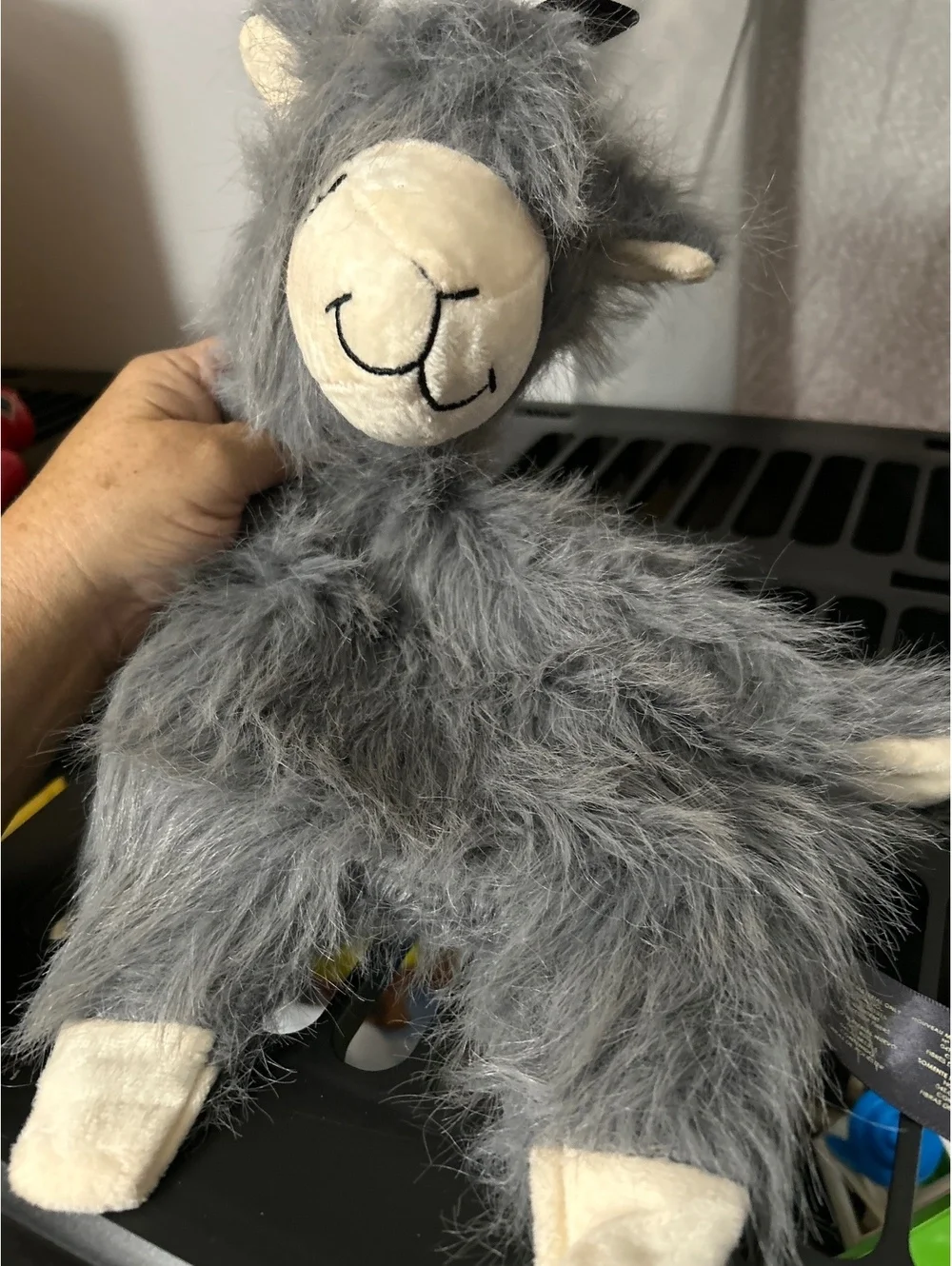 Nandog Pet Gear Plush Gray Llama Dog Toy