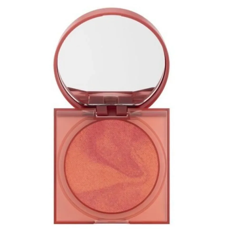 Huda Beauty GloWish Cheeky Vegan Blush Powder - Sassy Saffron - .08 oz 2.5g New