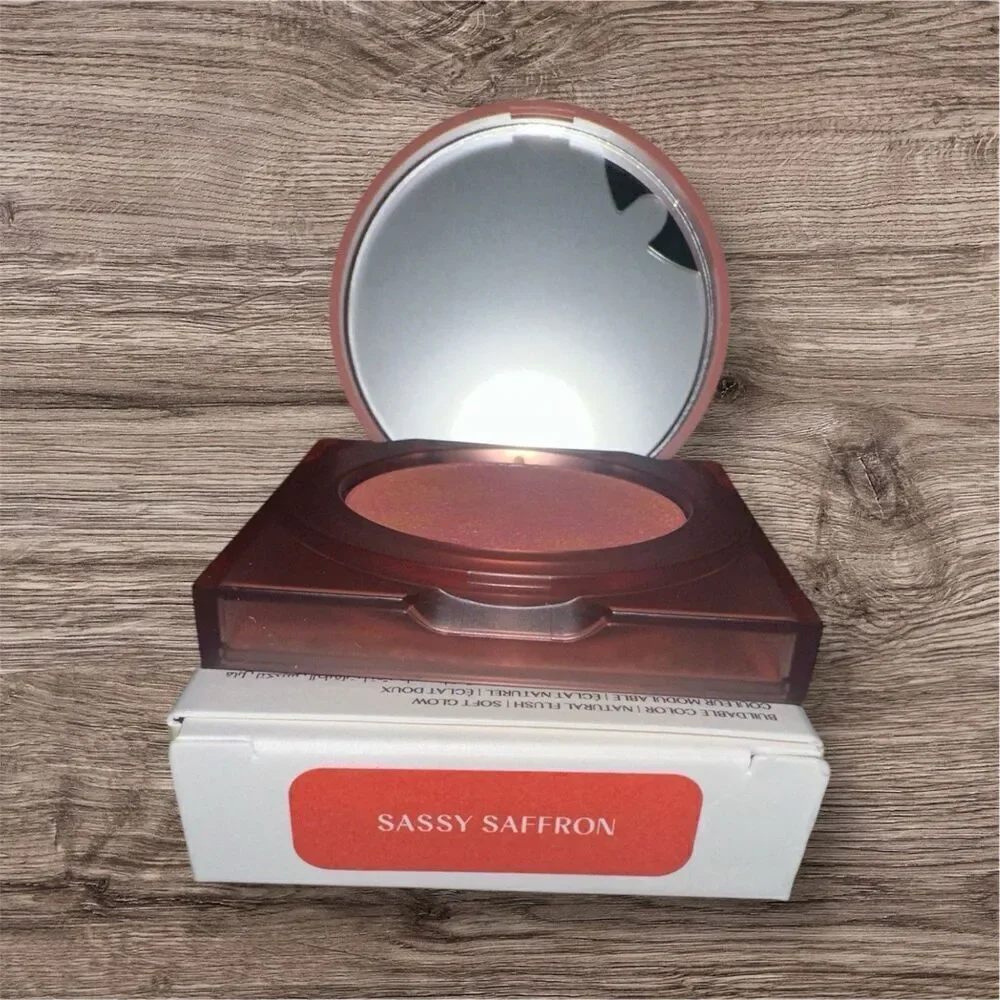 Huda Beauty GloWish Cheeky Vegan Blush Powder - Sassy Saffron - .08 oz 2.5g New