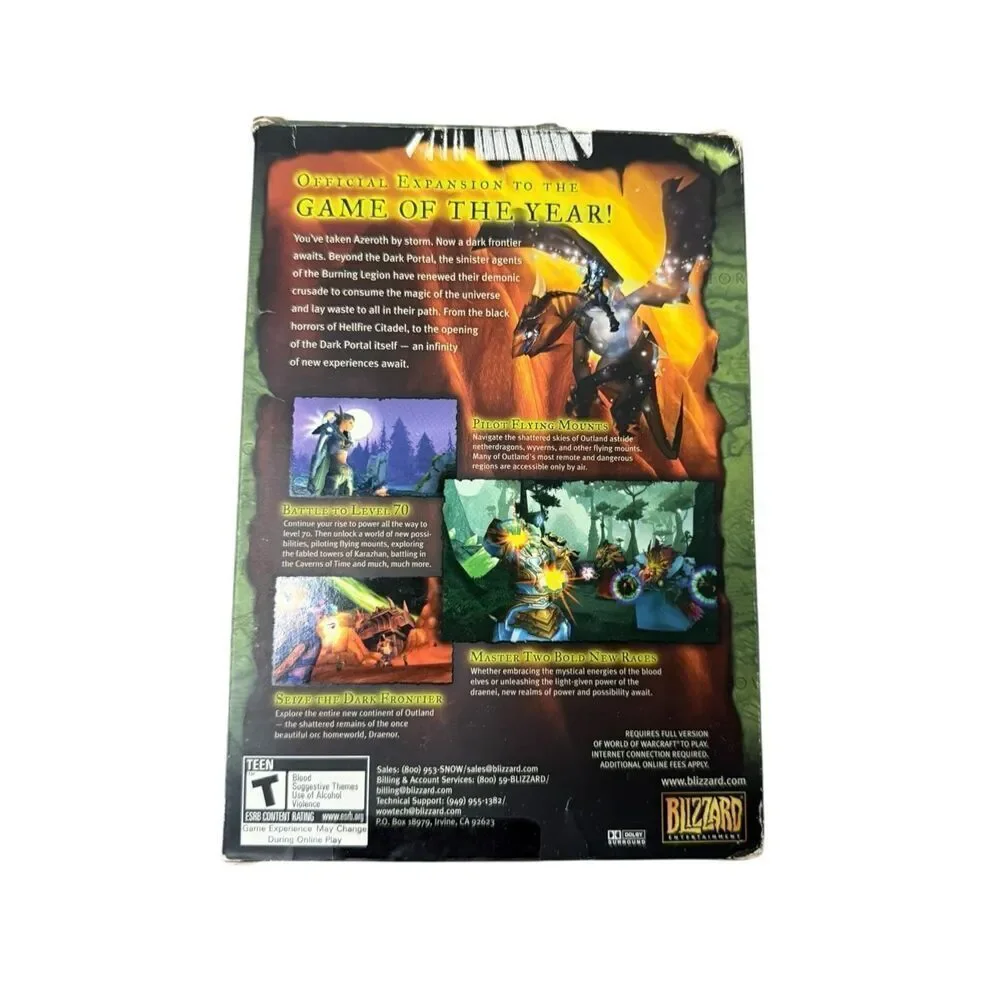 World of‎ Warcraft The Burning Crusade Expansion Set PC Game CIB