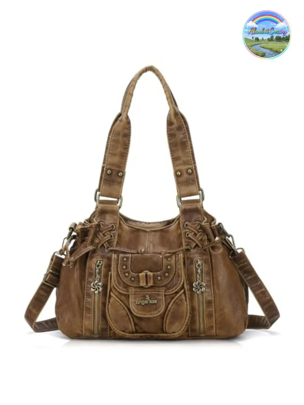 Small Hobo Bag Faux Leather Crossbody Shoulder Purse Removable Strap