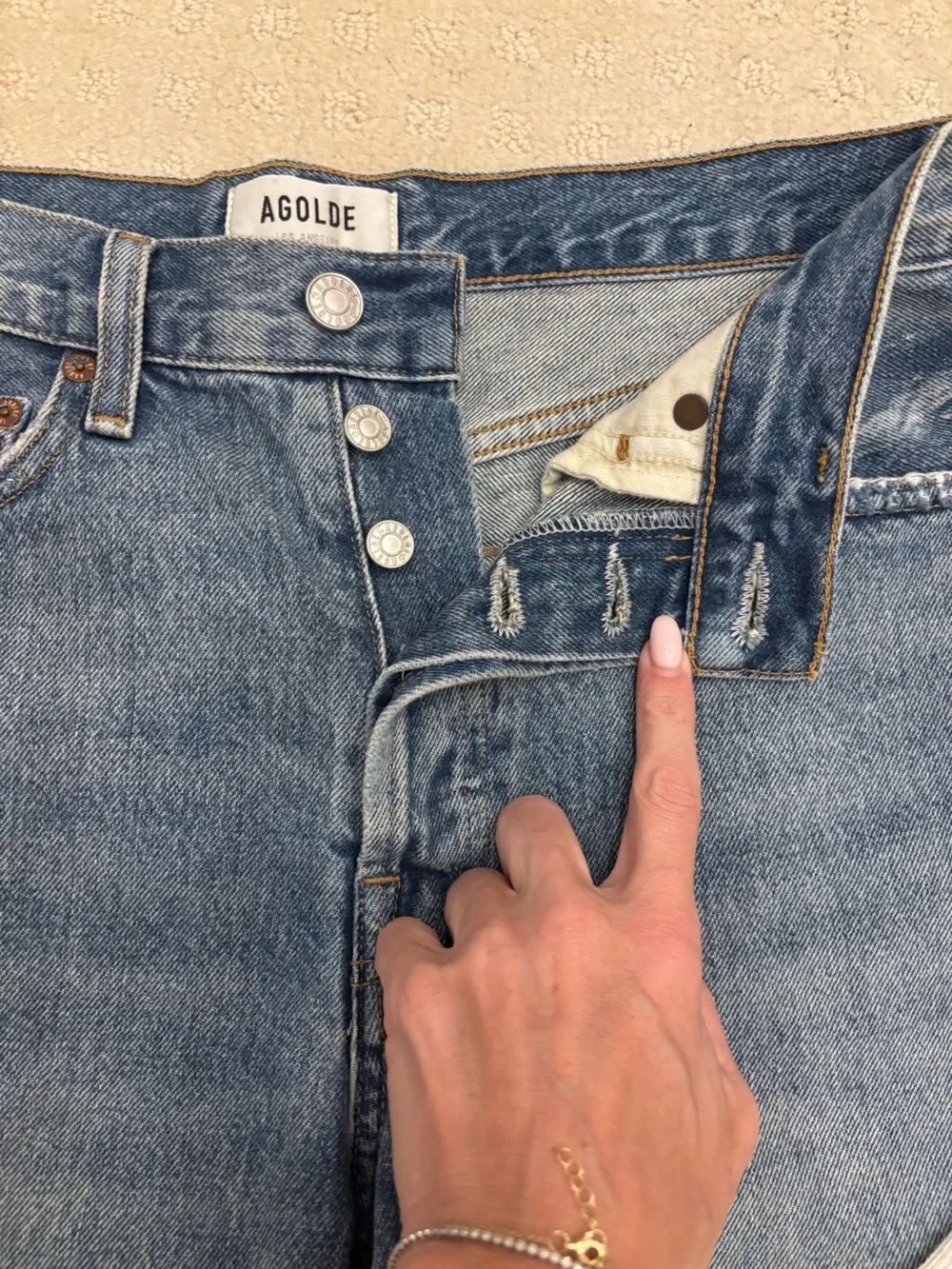 Agolde Parker Long shorts in heatwave