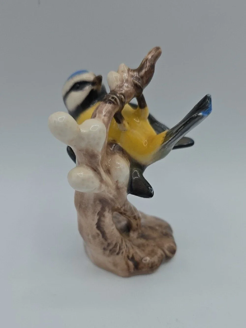Goebel Blue and Yellow Ceramic Titmouse Figurine