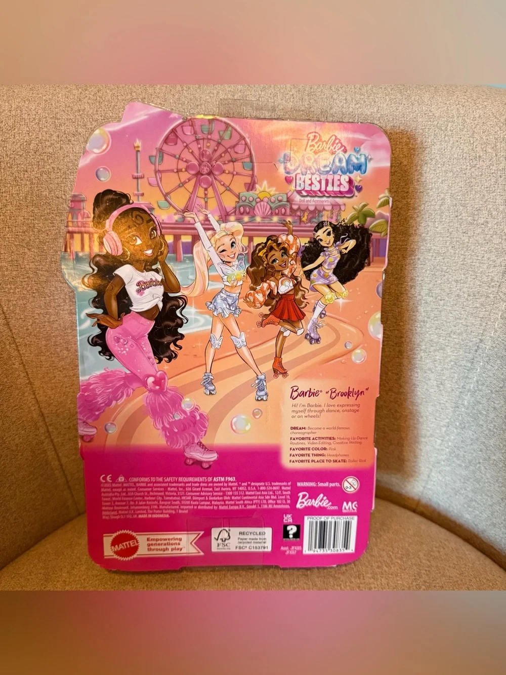 Barbie Dream Besties Brooklyn Skate Party Doll 2025 Mattel NIB Roller Skates