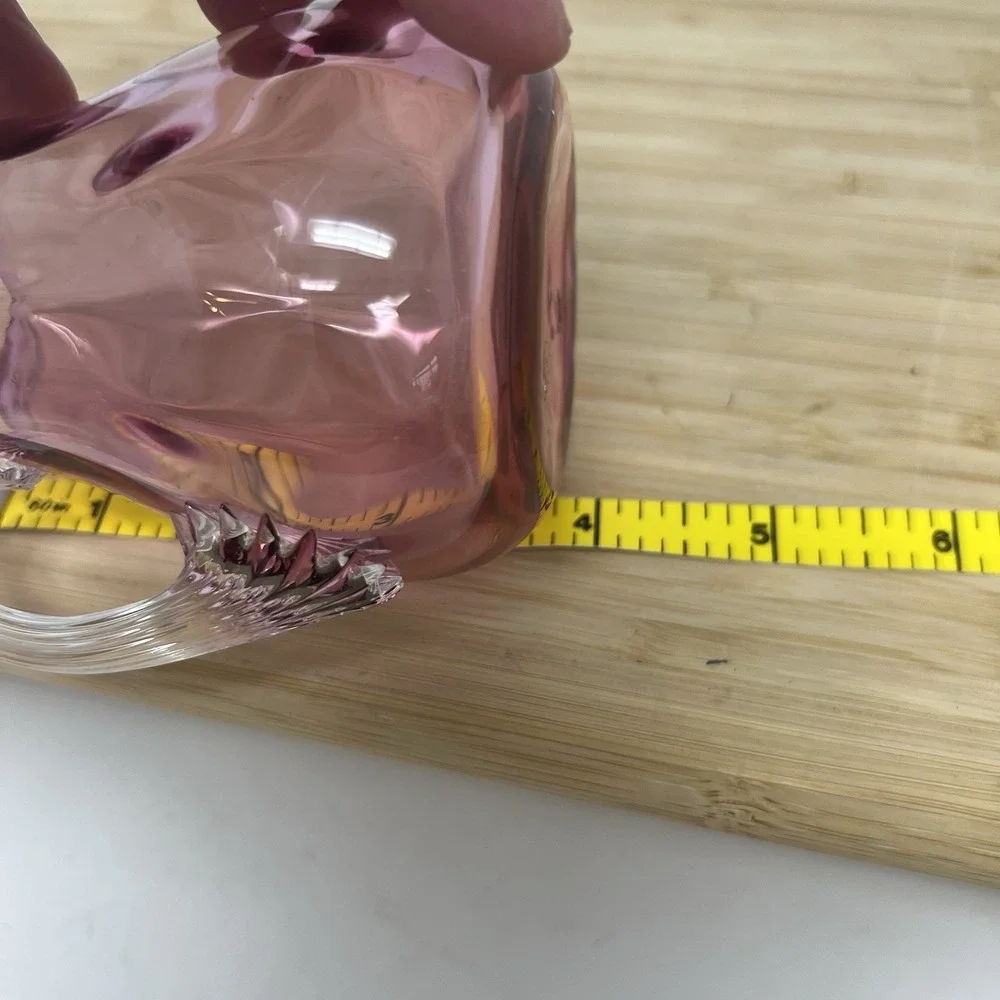 Vintage Set Of 3 Cranberry Glass Hand‎ Blown Pilgrim  Vase & Pitchers EUC