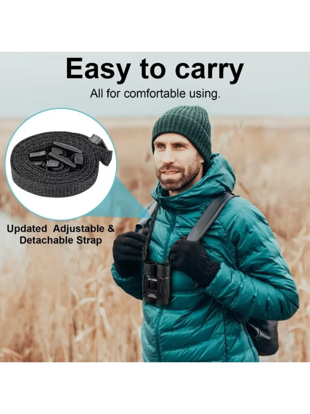 Compact 12x25 Mini Pocket Binoculars for Bird Watching, Concerts & Outdoor Fun