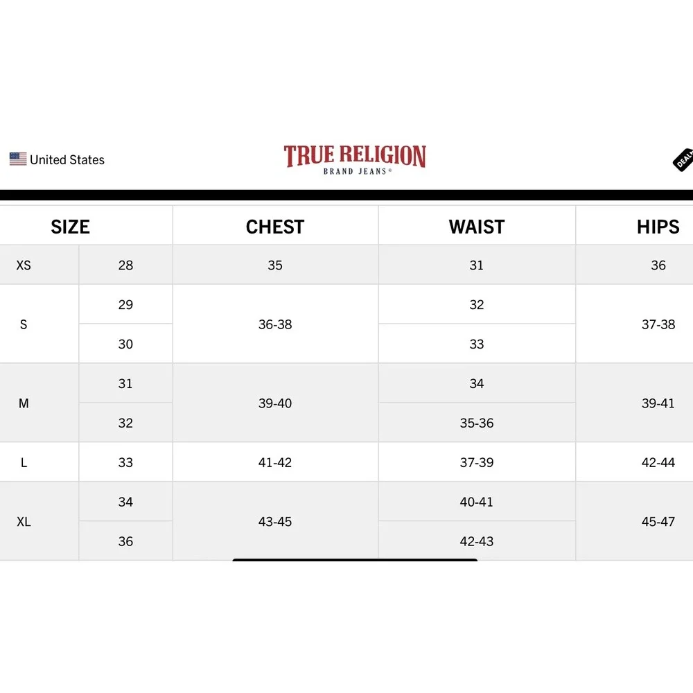 True Religion lava print offer