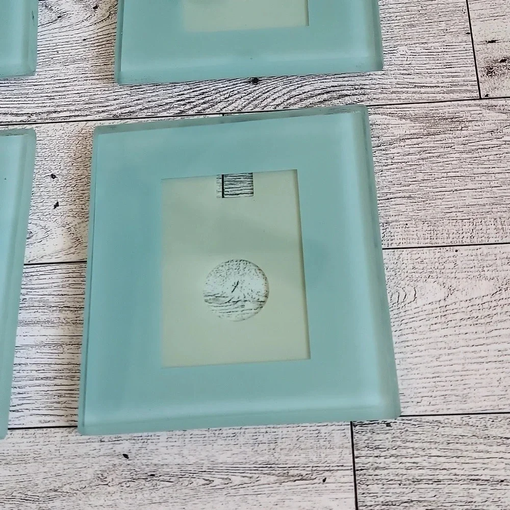 Glass Photoframe Coaster‎ Set of 4